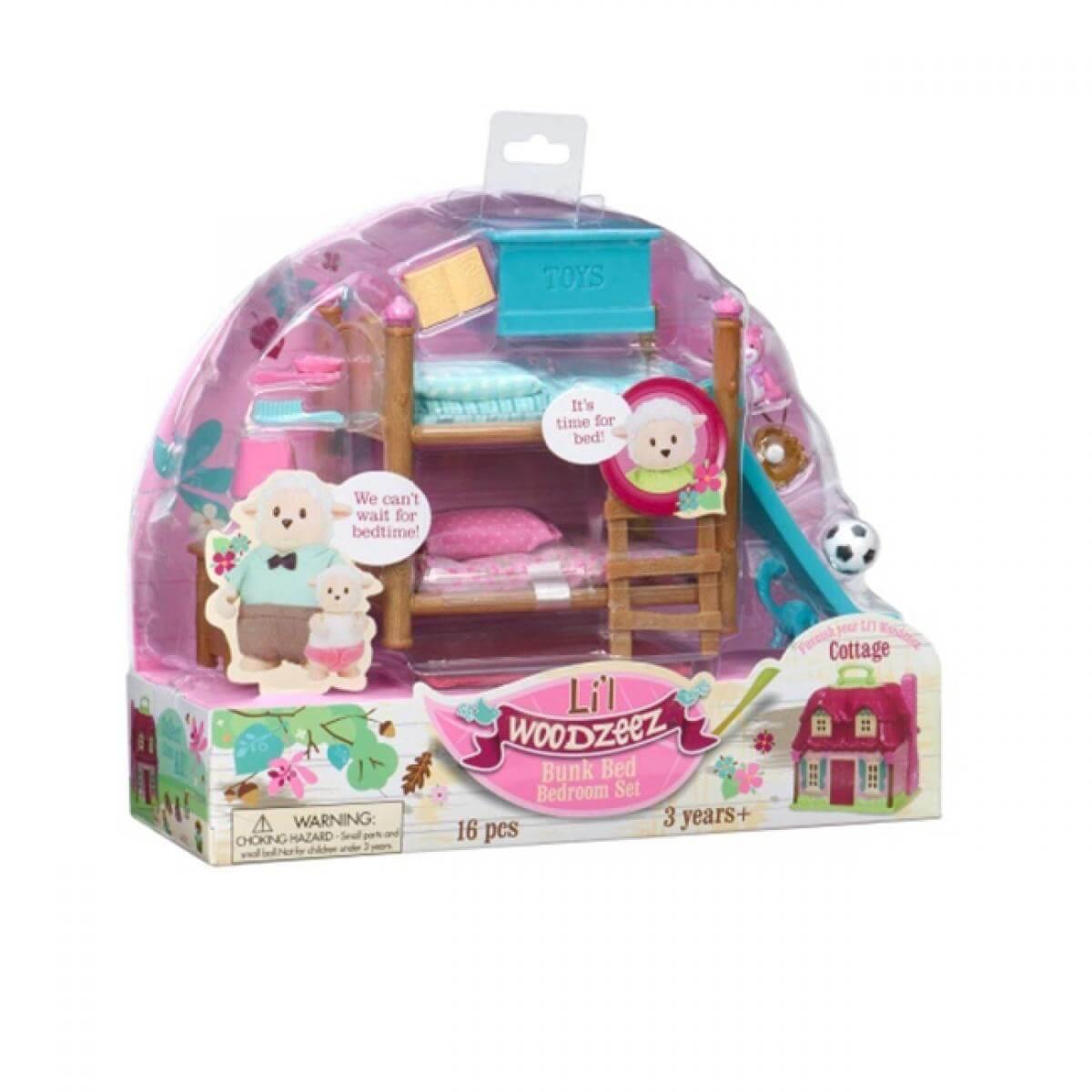Li'l Woodzeez Игровой набор Двухъярусная кровать для детской комнаты