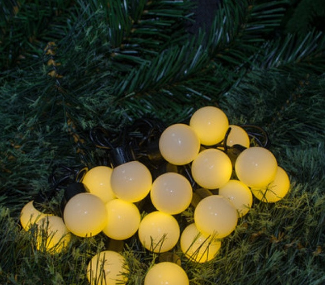 Гирлянда новогодняя, светодиодная нить в виде шариков 10 метров