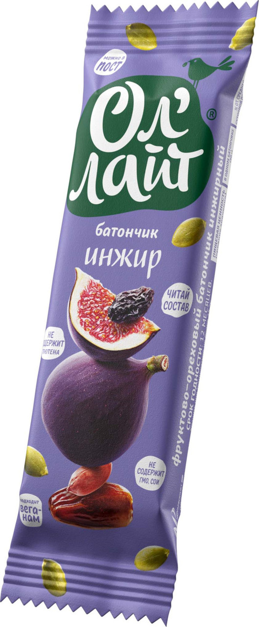 Батончик фруктово-ореховый - инжир