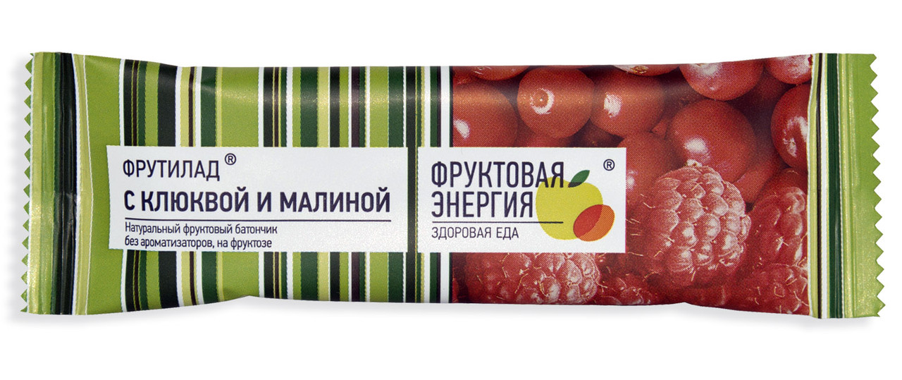 Батончик фруктовый с клюквой и малиной