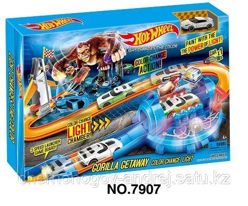 Авто трек Hot Wheels Gorilla Getaway 7907 light changes the color машинка меняет цвет