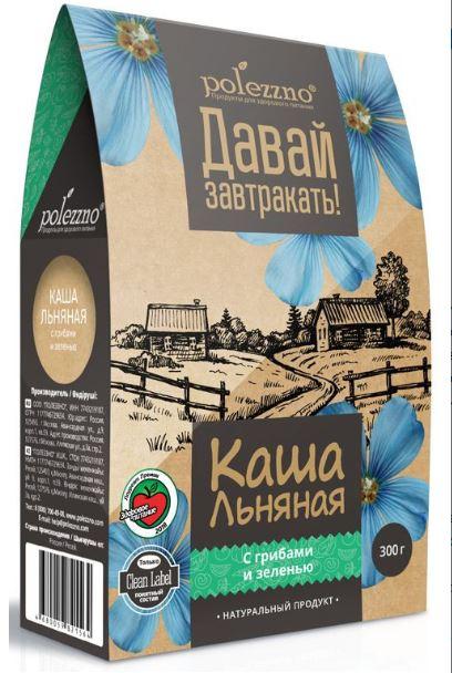 Каша льняная «с грибами и зеленью»