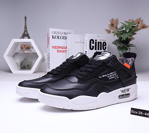 Зимние кроссовки Air Jordan 4 Off White с мехом (39-44), фото 2