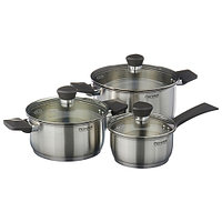 Набор (кастрюли 20,24 ковш 16) серые ручки Strike Rondell RDS-820 (6 предметов)