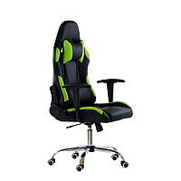Компьютерное кресло K-42, черная и светлозеленая кожа
