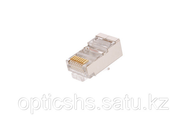 Коннектор RJ45/8P8C, Кат.5e, 3мкд, универсальный, под 0,47-0,51мм, экран., 1000шт. - фото 1 - id-p1478448