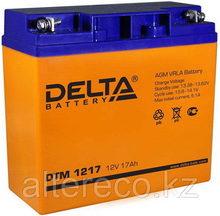 Аккумулятор Delta DTM 1217 (12В, 17Ач), фото 2