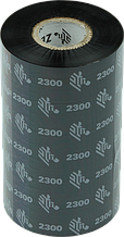 Zebra 02300BK11030 Красящая лента Wax 2300, 110 мм x 300 м, черная, 1", OUT