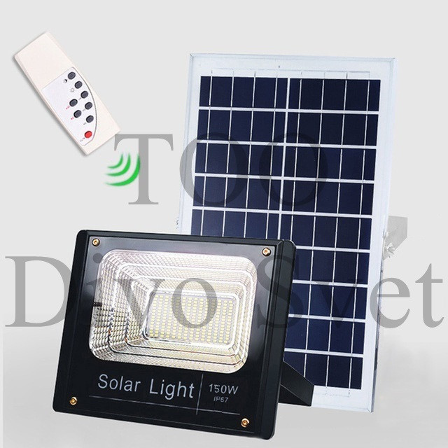 Прожектор на солнечных батареях 150W. Солнечный светодиодный светильник LED 150 Вт.