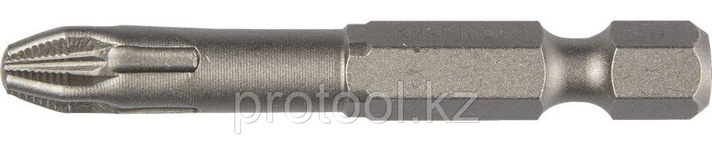 Биты "X-DRIVE" торсионные кованые, обточенные, KRAFTOOL 26121-2-25-10, Cr-Mo сталь, тип хвостовика C 1/4",