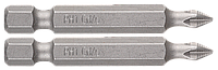 Биты ЗУБР "МАСТЕР" кованые, хромомолибденовая сталь, тип хвостовика E 1/4", PH1, 50мм, 2шт