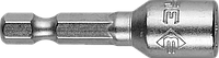 Биты ЗУБР "МАСТЕР" с торцовой головкой, магнитные, Cr-V, тип хвостовика E 1/4", 7х45мм, 2шт