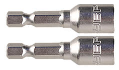 Биты ЗУБР "МАСТЕР" с торцовой головкой, магнитные, Cr-V, тип хвостовика E 1/4", 8х45мм, 2шт