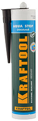Герметик KRAFTOOL KRAFTSeal GX107 "AQUA STOP" силиконовый стекольный, черный, 300мл
