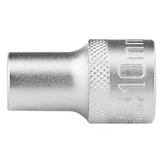 Головка торцевая, 10 мм, 12-гранная, CrV,под квадрат 1/2", хромированная// Stels