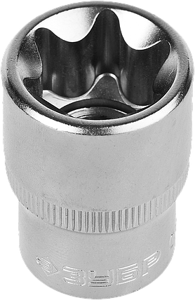 Головка торцовая ЗУБР "МАСТЕР" (1/2"), Cr-V, E-TORX, хроматированное покрытие, E24, фото 2