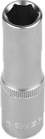 Головка торцовая ЗУБР "МАСТЕР" (1/2"), удлиненная, Cr-V, FLANK, хроматированное покрытие, 12мм