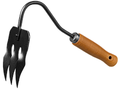 Грабли-рыхлитель "PROLine" 3-хзубые с деревянной ручкой, GRINDA 421514, 120х86х265мм