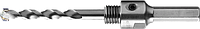 Державка ЗУБР "ПРОФИ" для коронки универсальной, твердосплавные резцы и центровочное сверло, d>22мм, HEX,