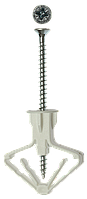 Дюбель полипропиленовый, тип "Бабочка", для пустотелых конструкций, с оцинкованным саморезом, 10 х 50 мм, 4