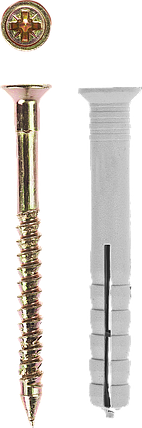 Дюбель-гвоздь полипропиленовый, потайный бортик, 6 x 50 мм, 1600 шт, ЗУБР, фото 2