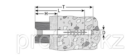 Дюбель-гвоздь полипропиленовый, потайный бортик, 6 x 50 мм, 1600 шт, ЗУБР, фото 2
