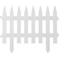 Забор декоративный GRINDA "КЛАССИКА", 28x300см, белый