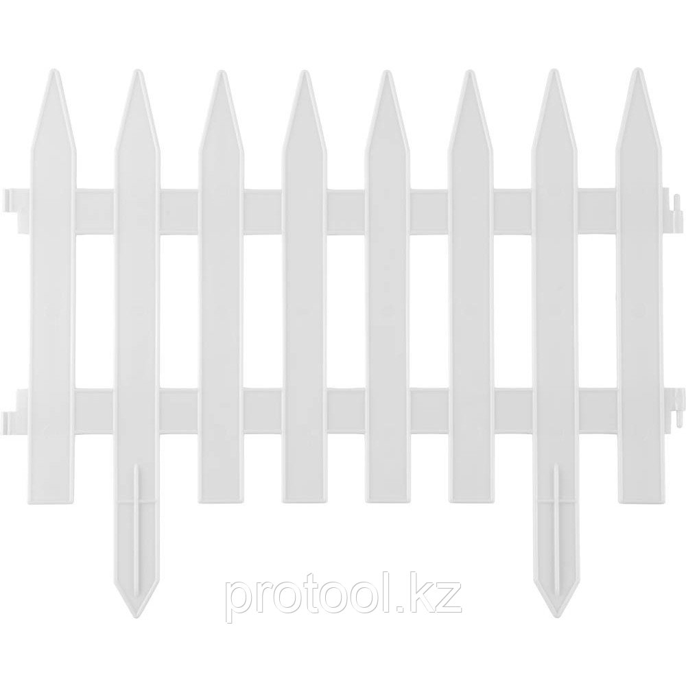 Забор декоративный GRINDA "КЛАССИКА", 28x300см, белый - фото 1 - id-p69469795