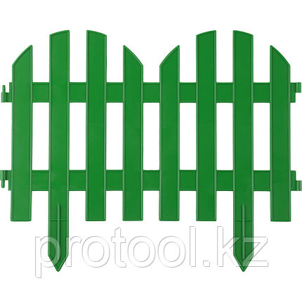 Забор декоративный GRINDA "ПАЛИСАДНИК", 28x300см, зеленый, фото 2