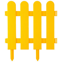Забор декоративный GRINDA "ШТАКЕТНИК", 29x224см, желтый