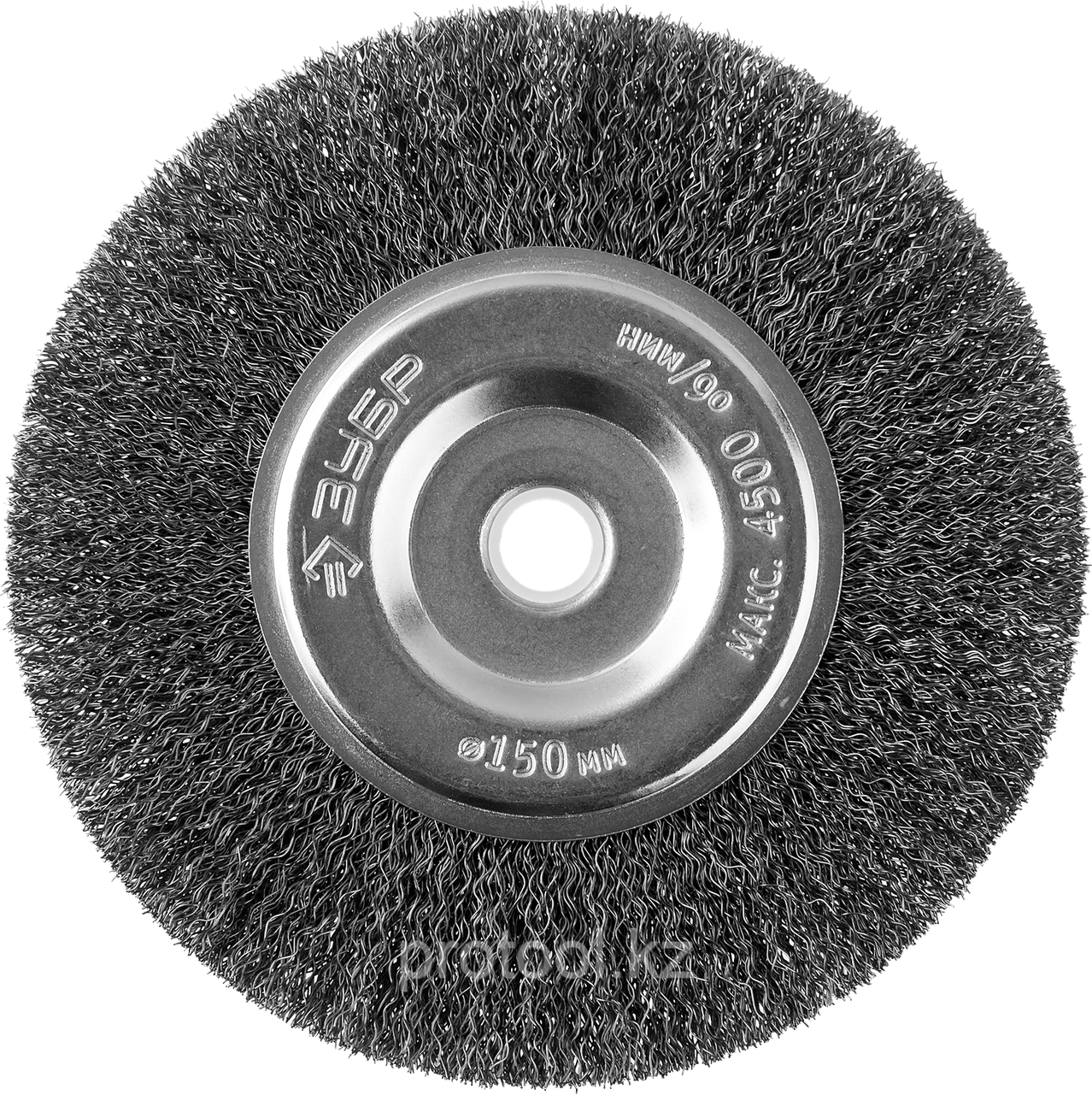 ЗУБР "ЭКСПЕРТ". Щетка дисковая для точильно-шлифовального станка, витая стальная проволока 0,3мм, 150х12,7мм - фото 1 - id-p69470034