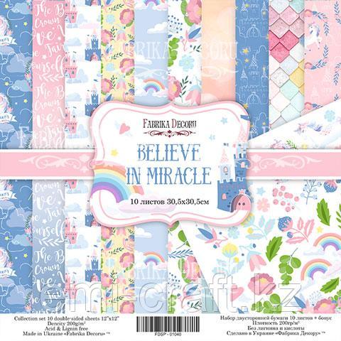 BELIEVE IN MIRACLE - набор двусторонней бумаги 30,5см х 30,5см