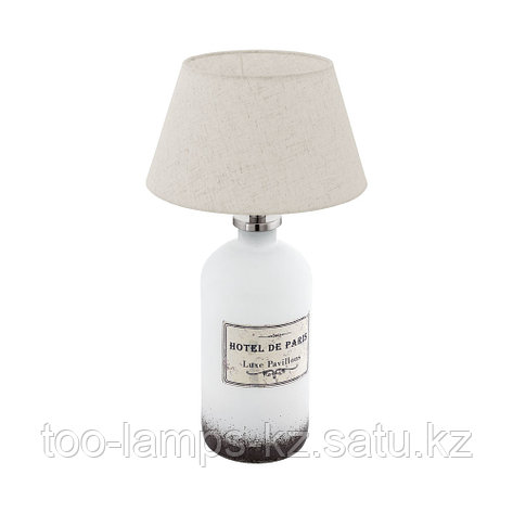 Светильник настольный ROSEDDA, стекло, материал 1 E27 BOTTLE WEISS/CREME, фото 2