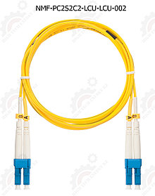 Шнур оптический соединительный, SM 9/125 OS2, LC/UPC-LC/UPC, двойной, LSZH, 2мм, желтый, 2м, шт
