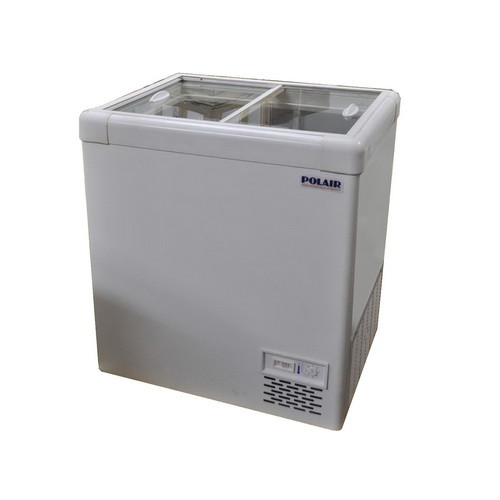 Ларь морозильный V=320л, DF 130SF-S, -25...-18C, 1070х630х912мм, крышки плоские раздвижн. стеклянные