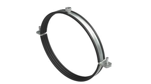 Хомут для воздуховодов с изоляцией с гайкой М8 для труб d 630 мм