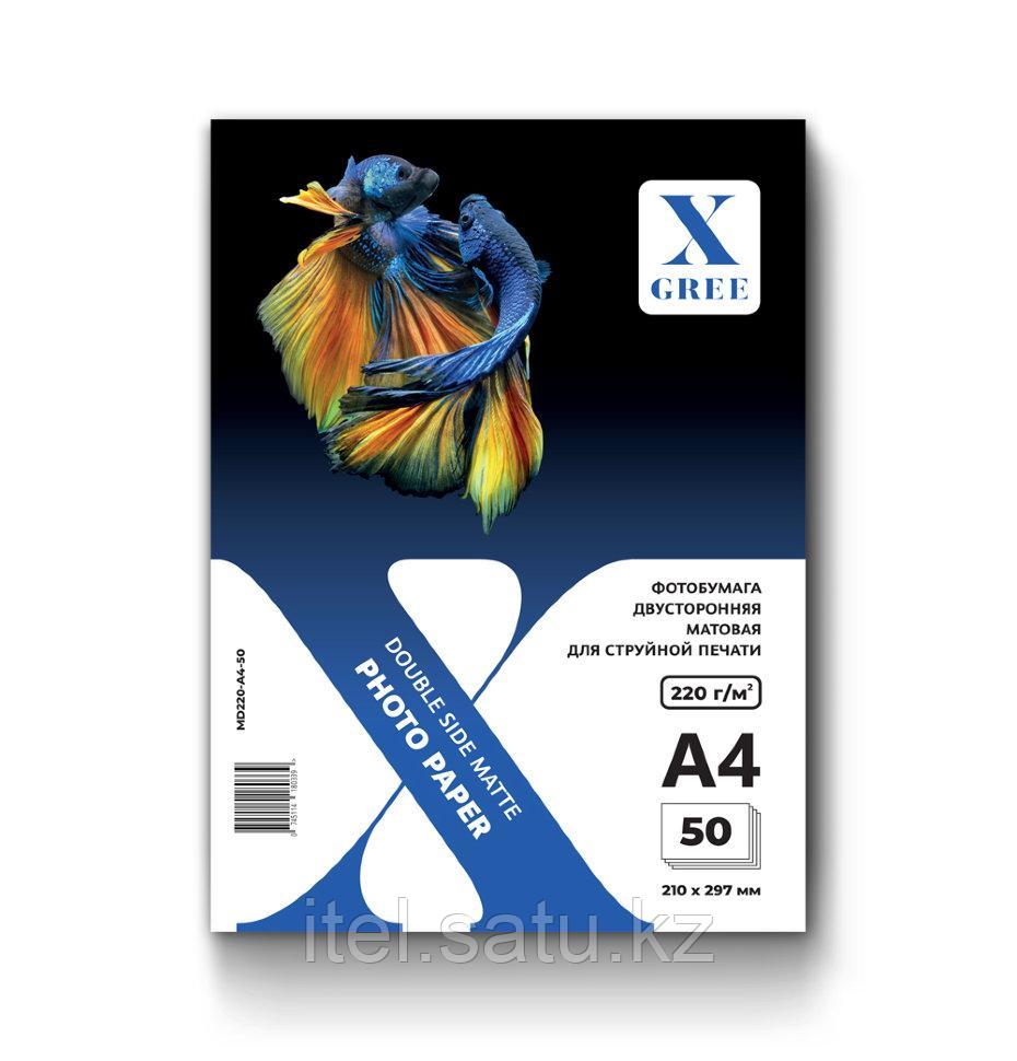 MD220-A4-50 Фотобумага для струйной печати X-GREE Матовая Двусторонняя A4*210x297мм/50л/220г NEW (20) - фото 1 - id-p69500971