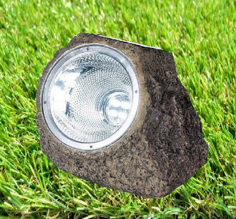 Светильник 4xLED декоративный для сада на солнечной батарее «Солнечный камень» OUTDOOR (Коричневый), фото 2
