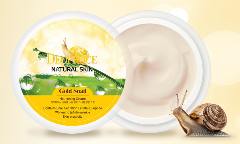 Крем для лица DEOPROCE Natural Skin Gold Snail Nourishing Cream 100 g