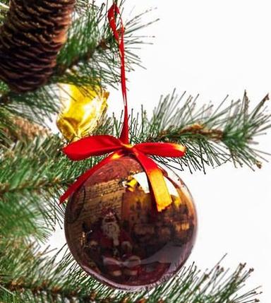 Набор елочных шаров с рисунком «Дед Мороз у камина», 7 предметов, фото 2