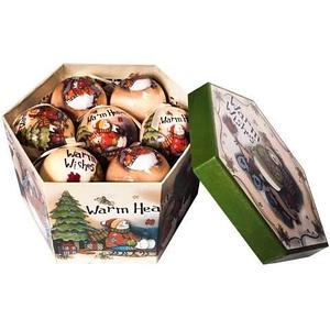 Набор елочных шаров с рисунком «Снеговик», 14 предметов