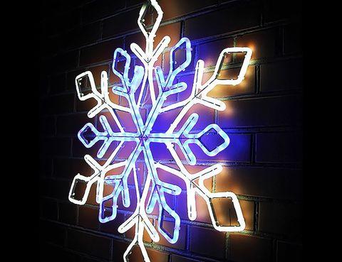 Световая фигура из дюралайта «Снежинка» (Диаметр 100 см / Синий) - фото 1 - id-p69505389