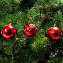 Набор елочных шаров MERRY CHRISTMAS в праздничной упаковке [12 шт] (Серебряный), фото 2