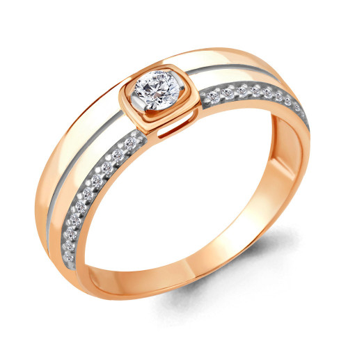 Серебряное кольцо с фианитом swarovski Aquamarine 66564А.6