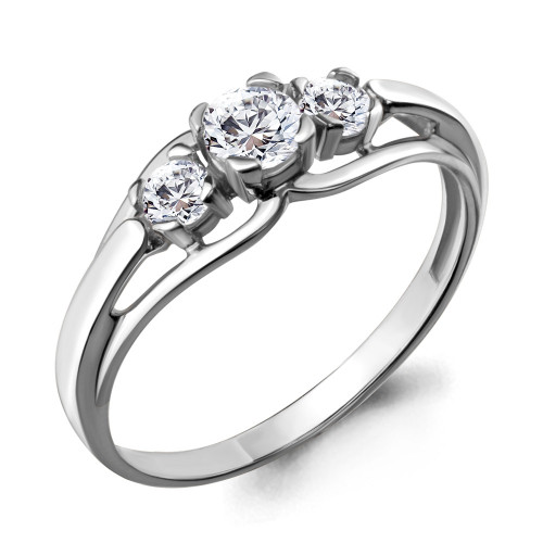 Кольцо из серебра с фианитом swarovski Aquamarine 66573.5 размеры - 16 16,5