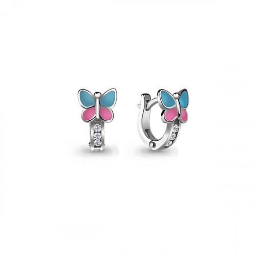Серьги из серебра с фианитом Aquamarine 45875А.5