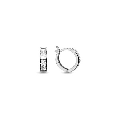 Серьги из серебра с фианитом Aquamarine 43054А