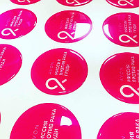 Изготовление объемные наклеек с логотипом компании