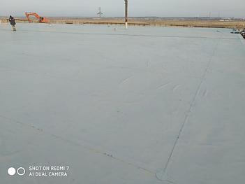 Гидроизоляция перекрытия накопительного резервуара ПВХ мембраной "ДЕКОПРАН", г.Степногорск 1