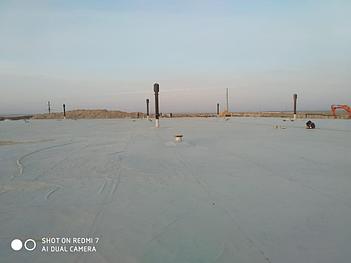 Гидроизоляция перекрытия накопительного резервуара ПВХ мембраной "ДЕКОПРАН", г.Степногорск 4